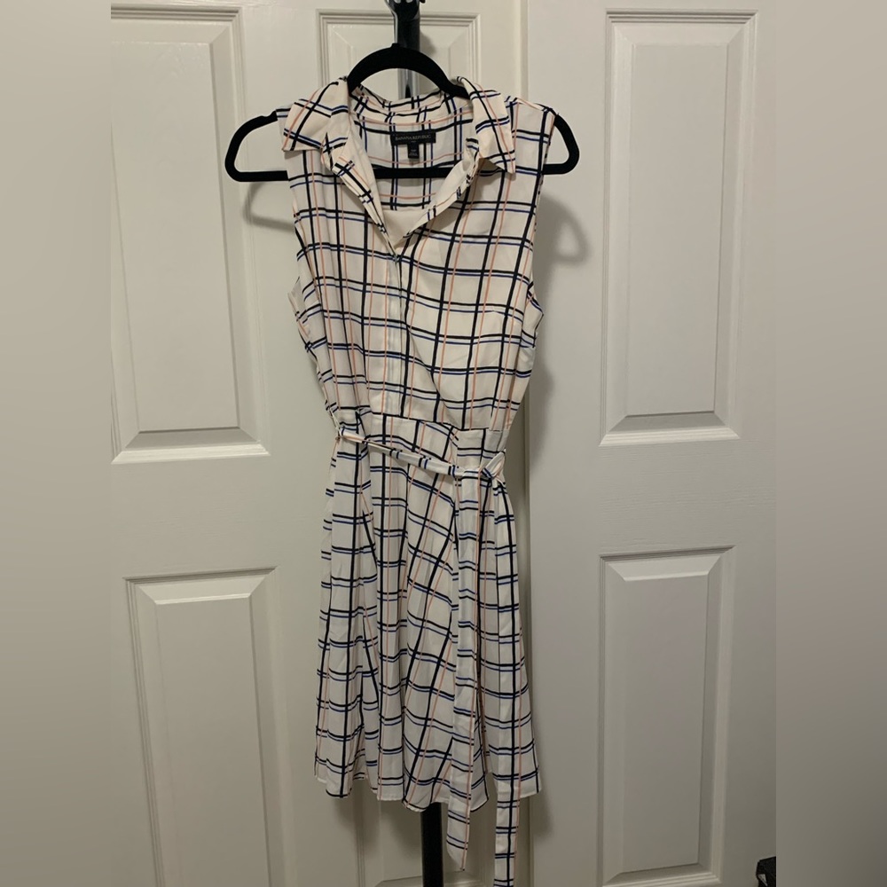 Banana Republic Plaid fit and flare dress
